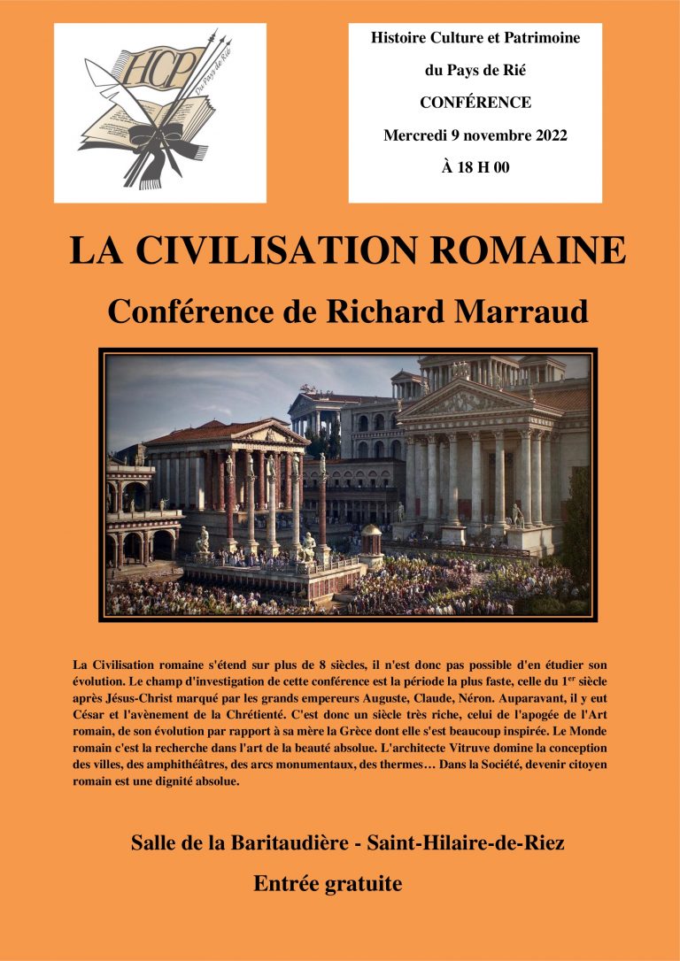 Conférence de Richard Marraud sur la civilisation romaine